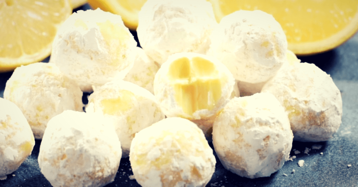 Suaves trufas de limón y leche condensada 